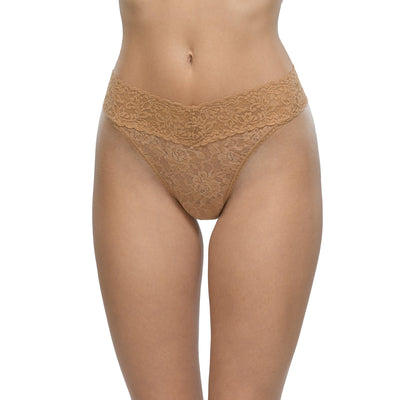 Signature Lace Low Rise Thong in Suntan - Hanky Panky - View 1