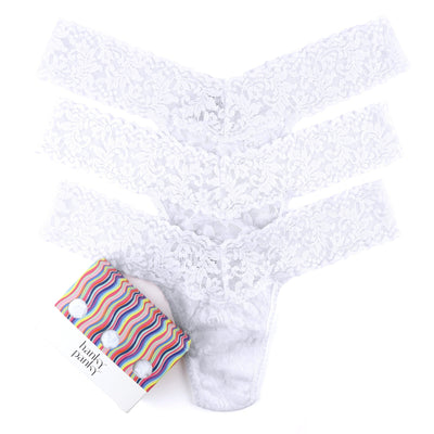 Hanky Panky - 3 Pack Low Rise Thongs - White - View 1