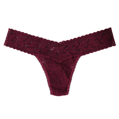 Hanky Panky - Signature Lace Low Rise Thong - Dried Cherry - View 1