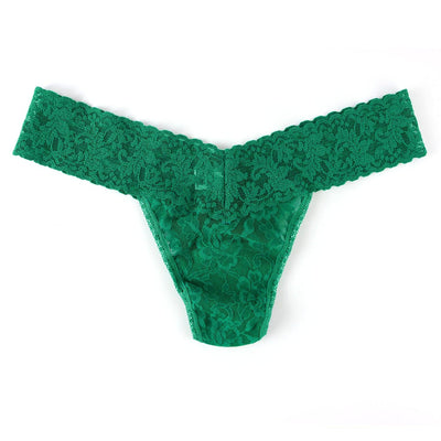 Signature Lace Low Rise Thong in Green Envy - Hanky Panky - View1