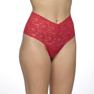 Retro Lace Thong in  Red - Hanky Panky - View1