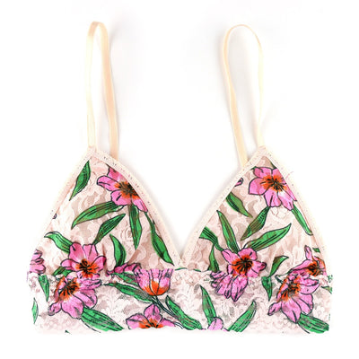Hanky Panky - Printed Signature Lace Padded Triangle Bralette - Memoir - View 1