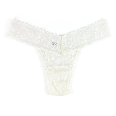 Hanky Panky - I Do Shimmer Low Rise Thong - Light Ivory - View 1