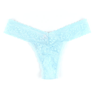 Hanky Panky - I Do Shimmer Low Rise Thong - Powder Blue - View 1