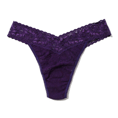 Hanky Panky - Signature Lace Original Rise Thong - Snow Day (Purple) - View 1