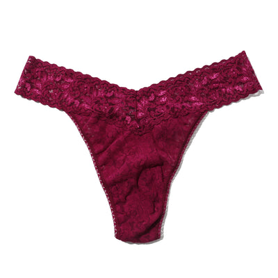 Hanky Panky - Signature Lace Original Rise Thong - Sugar Plum (Red) - View 1