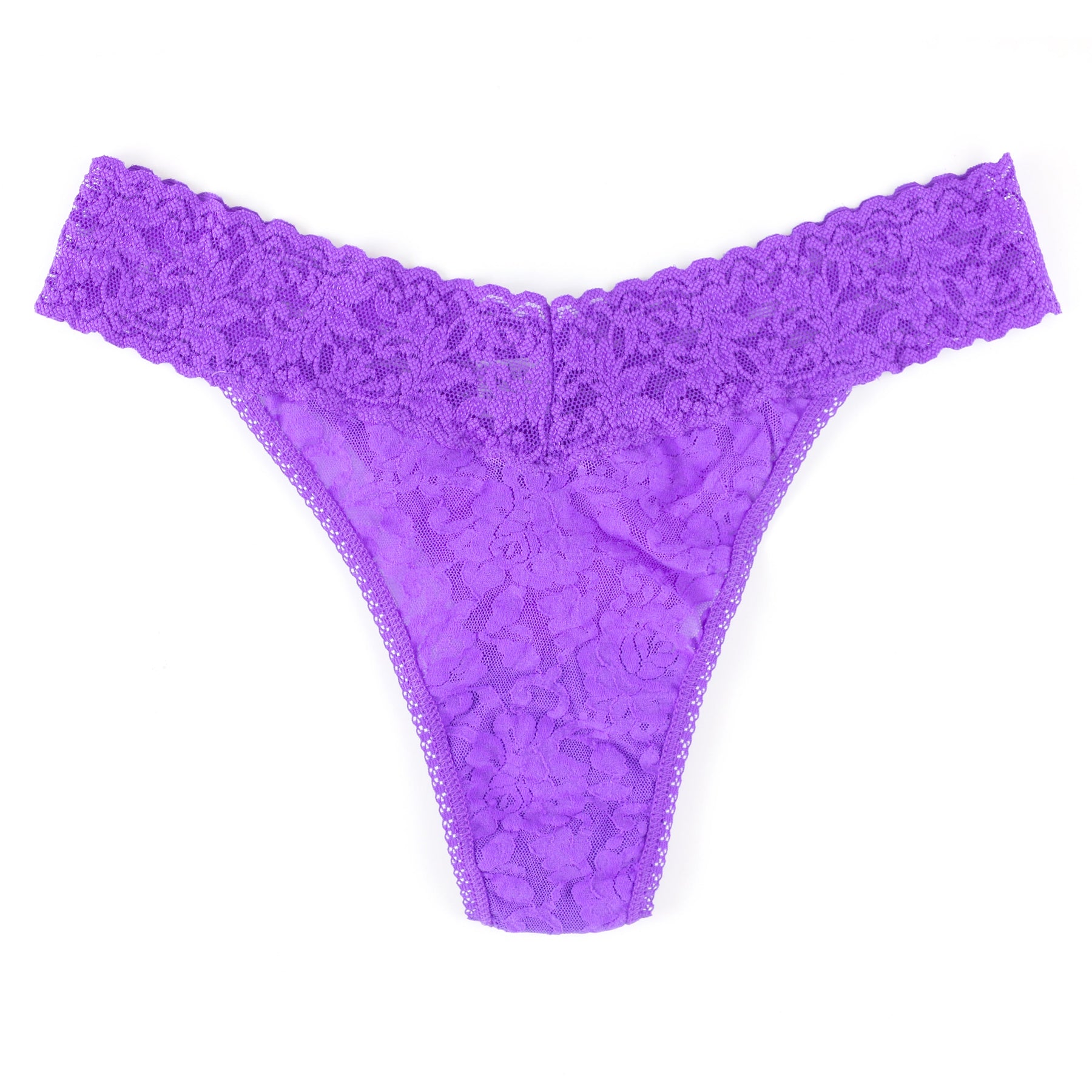 Hanky Panky Organic Cotton Orginial Rise Thong with Lace 891801- In the  Mood Intimates - Hanky Panky Thongs