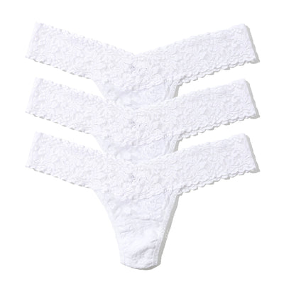 Hanky Panky - 3 Pack Signature Lace Low Rise Thong - White,White,White - View 1