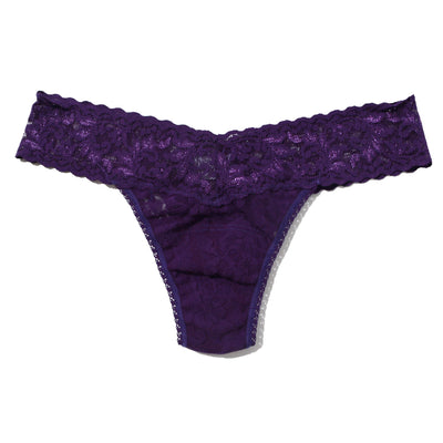 Hanky Panky - Signature Lace Low Rise Thong - Snow Day (Purple) - View 1