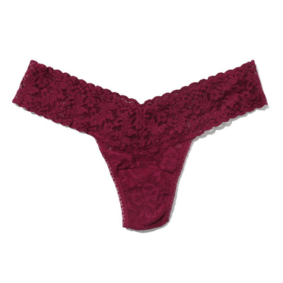 Hanky Panky - Signature Lace Low Rise Thong - Sugar Plum (Red) - View 1