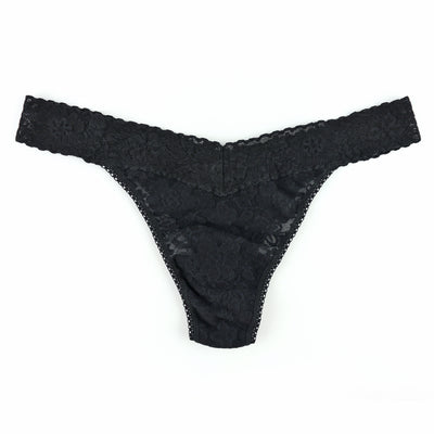 Hanky Panky - Daily Lace Low Rise Thong - Marshmallow/Black/Dream House - View 1