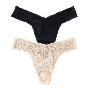 Hanky Panky - DreamEase™ Original Rise Thong - Black/Chai - View 1