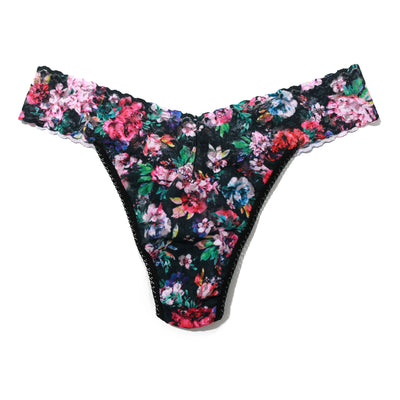 Hanky Panky - Printed Signature Lace Original Rise Thong - Dark Peoni - View 1