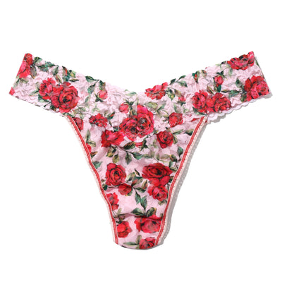 Hanky Panky - Printed Signature Lace Original Rise Thong - Je' Taime (Pink) - View 1