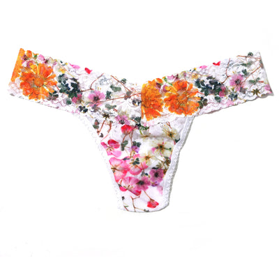 Hanky Panky - Printed Signature Lace Low Rise Thong - Pressed Bouquet - View 1