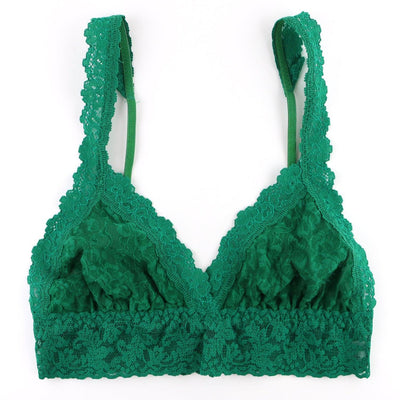 Signature Lace Crossover Bralette in Green Envy - Hanky Panky - View1