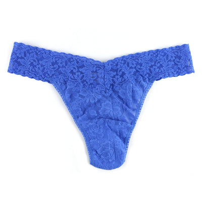 Signature Lace Original Rise Thong  in Sea Blue - Hanky Panky - View 1