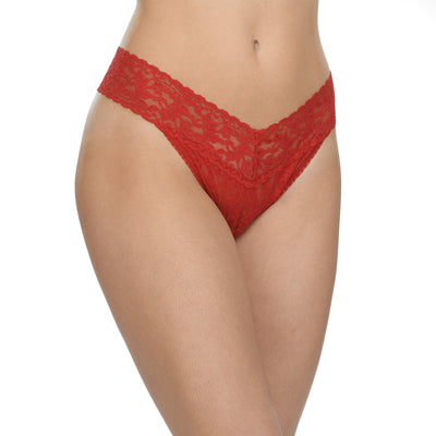 Signature Lace Low Rise Thong in Red - Hanky Panky - View 1