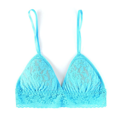 Signature Lace Padded Triangle Bralette in Tempting Turquoise - Hanky Panky - View1