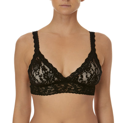 Signature Lace Padded Crossover Bralette in  Black - Hanky Panky - View1