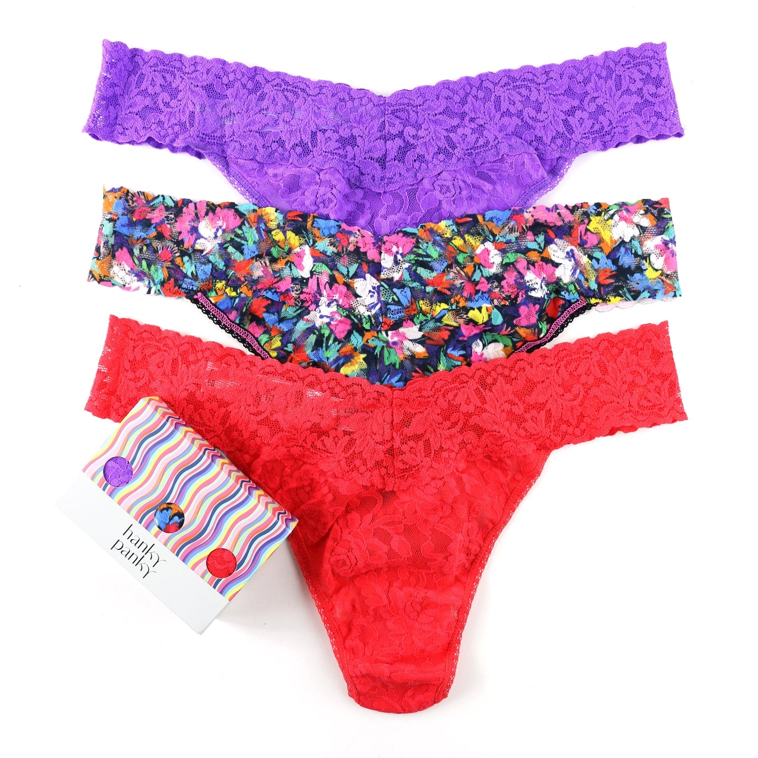 Pack of Thongs: Cotton, Lace and more