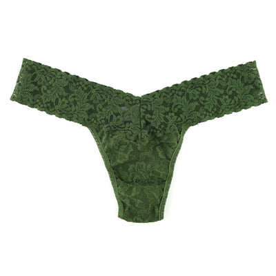 Hanky Panky - Signature Lace Low Rise Thong - Bitter Olive - View 1