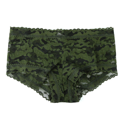 Hanky Panky - Camo Lace Boyshort - Woodland/Black - View 1