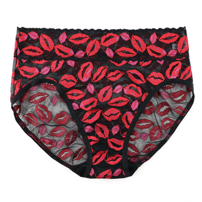 Printed Signature Lace French Brief in Kissing - Hanky Panky - View1