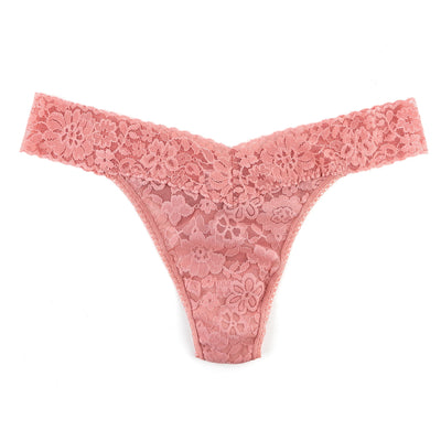 Hanky Panky - Daily Lace Original Rise Thong - Antique Rose - View 1