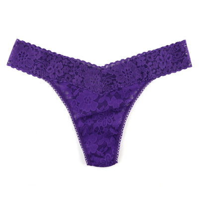 Hanky Panky - Daily Lace Original Rise Thong - Cassis - View 1