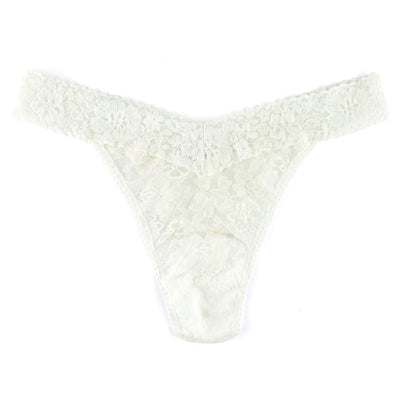 Daily Lace Original Rise Thong in Marshmallow - Hanky Panky - View 1