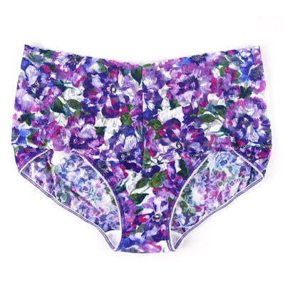 Hanky Panky - Printed Signature Lace Retro V-Kini - Purple Pansy - View 1