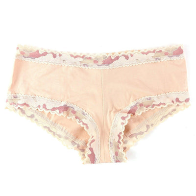 Hanky Panky - SUPIMA® Cotton Boyshort with Camo Trim - Vanilla-Desert Rose/Chai - View 1