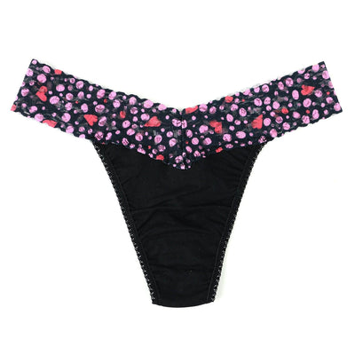 Printed Signature Lace Original Rise Thong in Love Nest - Hanky Panky - View1