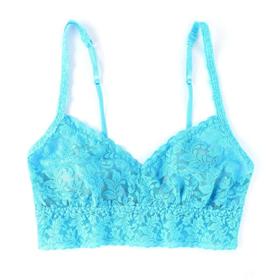 V-Neck Retro Lace Bralette in Tempting Turquoise - Hanky Panky - View1