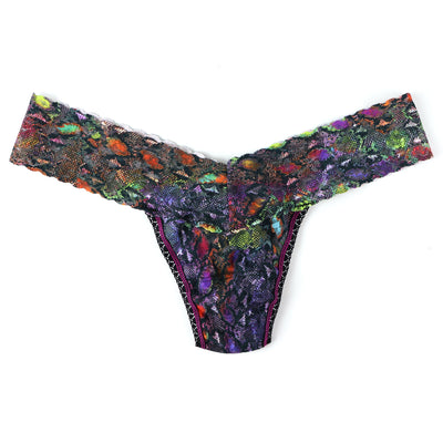 Printed Signature Lace Low Rise Thong in  RAINBOA - Hanky Panky - View1