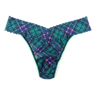 Hanky Panky - Decades Printed Signature Lace Original Rise Thong - Flat - 90S Plaid - View 1