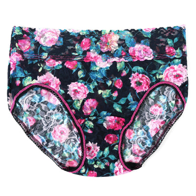 Printed Signature Lace French Brief in Damascus Rose - Hanky Panky - View1