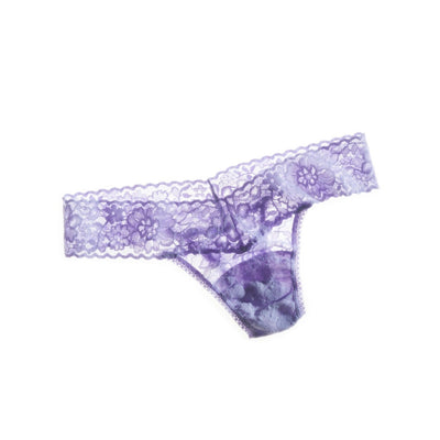 Daily Lace Petite Size Low Rise Thong in Lilac Bloom - Hanky Panky - View 1