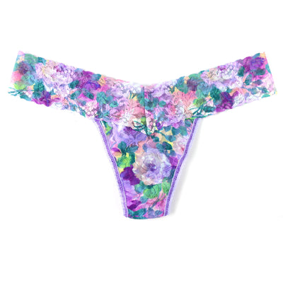 Hanky Panky - Printed Signature Lace Low Rise Thong - Bathe in Petals - View 1